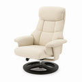 Drehbarer Sessel aus Stoff mit Rundfuß in Beige