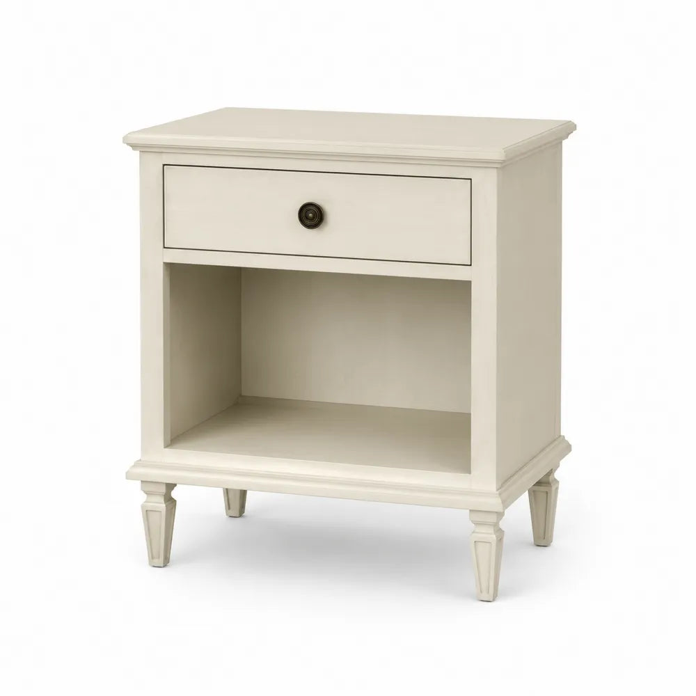 Beistelltisch Holz Beige mit Schublade