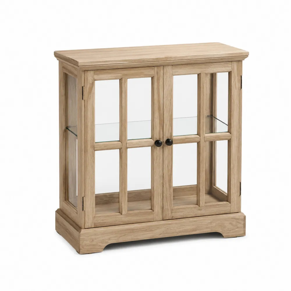 Vitrine aus Eiche mit Glastüren